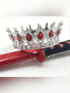 The Crown Kids Silver Crown with Red Gem Accents
